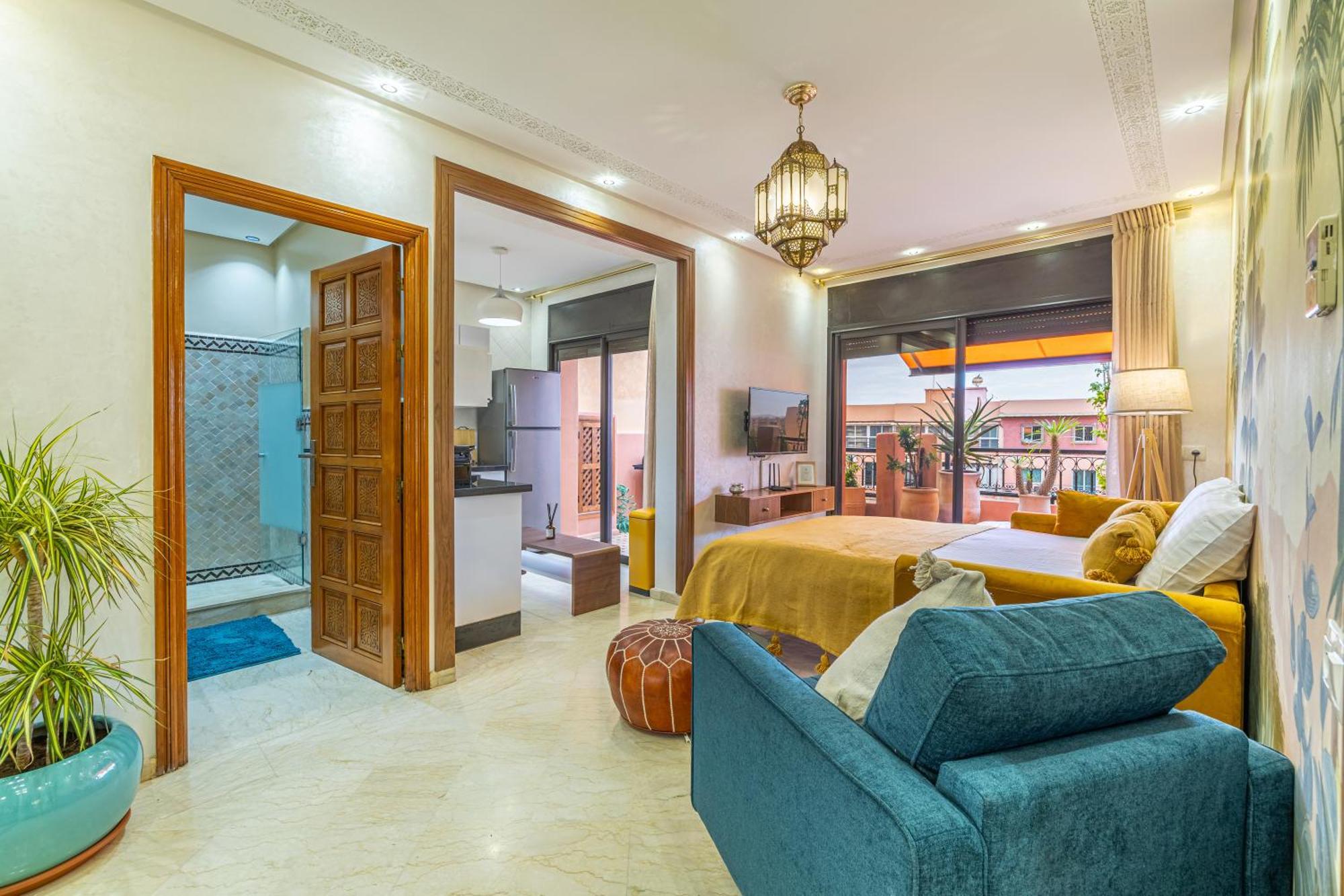 Le Jasmin - Appartement Authentique A Gueliz มาร์ราเกช ภายนอก รูปภาพ