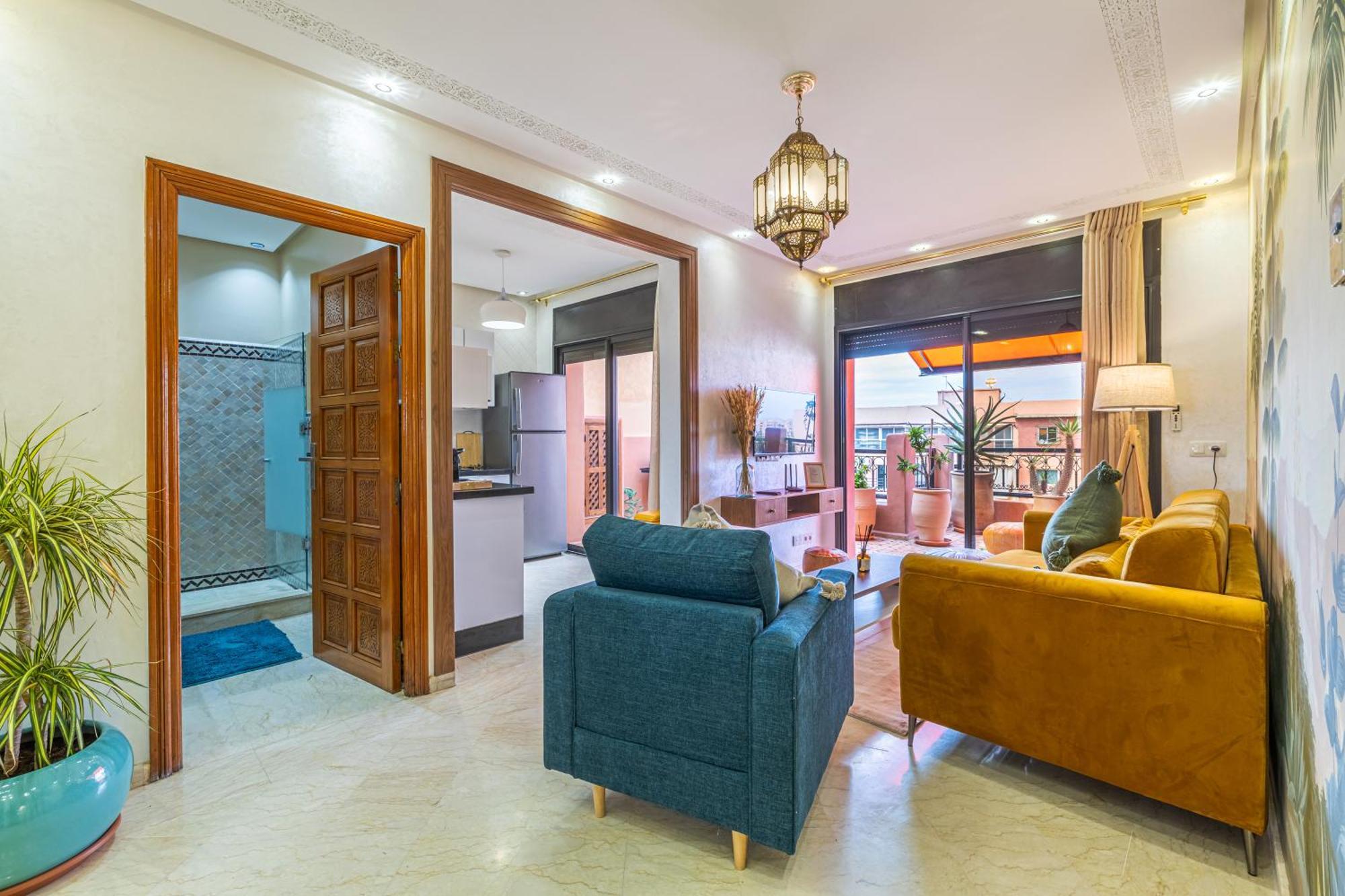 Le Jasmin - Appartement Authentique A Gueliz มาร์ราเกช ภายนอก รูปภาพ