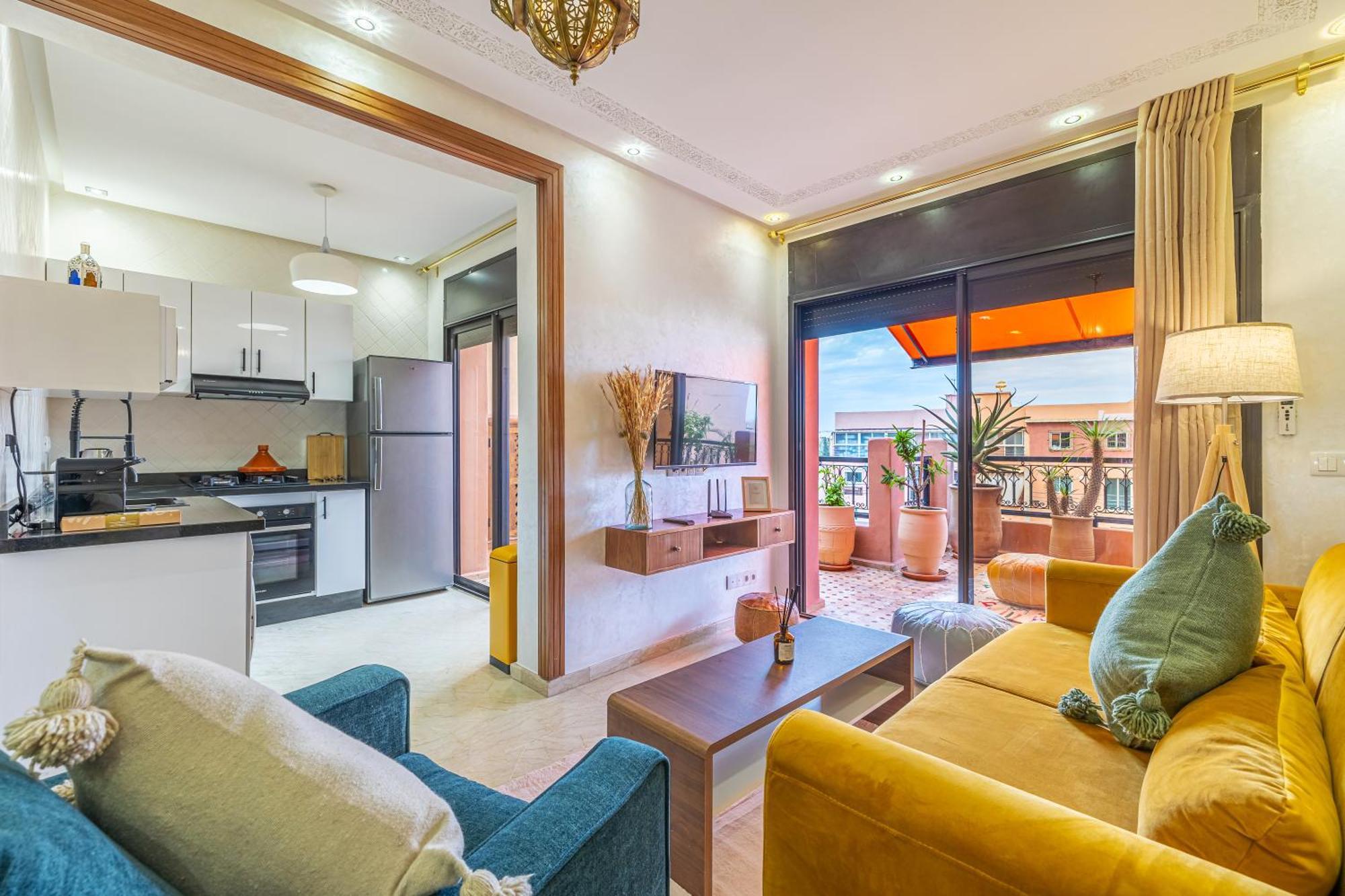 Le Jasmin - Appartement Authentique A Gueliz มาร์ราเกช ภายนอก รูปภาพ